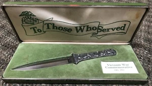 Vintage Case XX SS USMC Vietnam Commemorative Dagger Boot Knife Marines Pocket - Picture 1 of 10