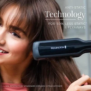 Plancha de Pelo Profesional Titanio De Mujeres Alisadores Para Cabello-Black - Picture 1 of 12