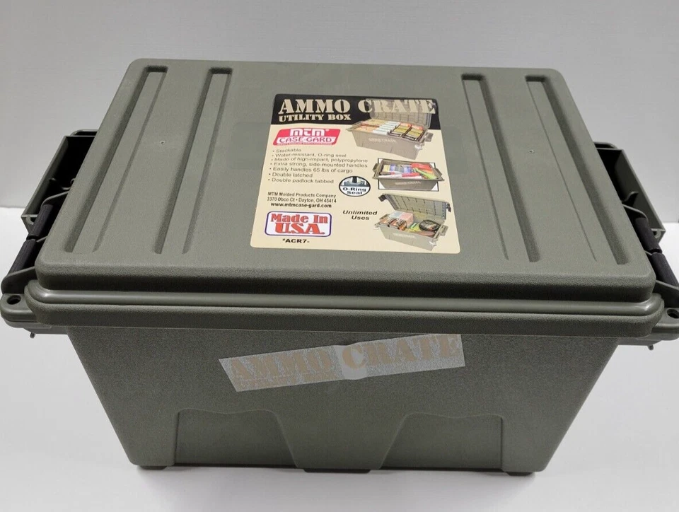 CAJA UTILITARIA DE MUNICIÓN MTM ACR7-18 GRANDE - VERDE MILITAR - TOTALMENTE NUEVA Foto 1 de 1