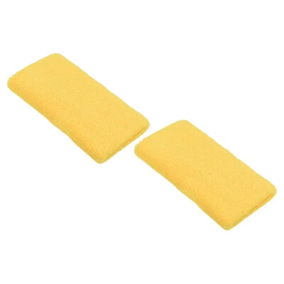 Deportes Muñequeras 8x15cm, 2pzs Algodón Rizo Tela Deporte Sudor Banda Amarillo - Imagen 1 de 4