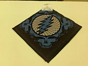 Grateful Dead Bandana Spin Your Face Jerry Bear 100% Cotton Headband Mask Slate - Picture 1 of 3