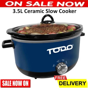 3.5L Slow Cooker with Removable Ceramic Pot Non Stick Stew Curry Soup Maker Cook - Picture 1 of 8