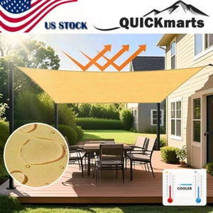 420D Waterproof Sun Shade Sail Canopy for Outdoor Patio Garden Pool UV Blocking - Picture 1 of 11