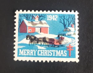 US WX108, 1942 Weihnachtsschlitten, Singles, MNH, O.G.-Mehrfachrabatte - Bild 1 von 1