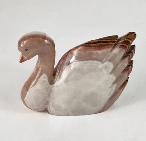 Estatuilla de Animal de Mármol Cisne Coleccionable Escritorio Abrigo Decorativo Navidad Regalo - Imagen 1 de 9
