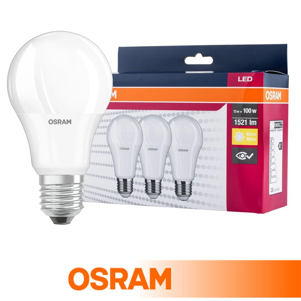 SET 3X Glühbirne LED A60 E27 13W 2700K WW 1521lm Osram Beleuchtung Innen  - Bild 1 von 1