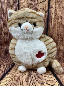 Walgreens Valentinstag beige orange Tabby Katze 11"" Plüschtier Kuscheltier Spielzeug Kätzchen - Bild 1 von 12