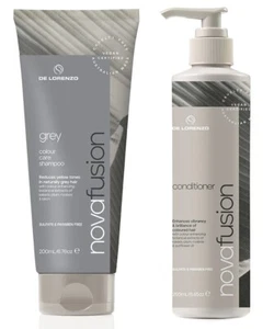 DELORENZO NOVAFUSION GREY SHAMPOO 200 ML AND CONDITIONER 250 ML DE LORENZO - Picture 1 of 3
