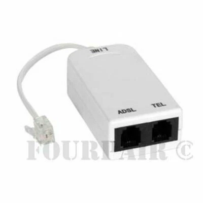 5 Pack - ADSL ADSL2+ DSL Modem Telephone Phone Fax In-Line Splitter Filter RJ11 - Image 1 of 2