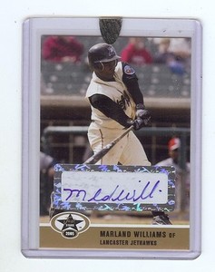 MARLAND WILLIAMS Lancaster Jethawks 2005 Certified *GOLD* AUTOGRAPH RC xx/50