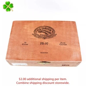 Caja de cigarros de madera vacía Padron PB-97 7,75" x 5,25" x 2" - Imagen 1 de 12