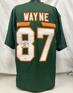 Reggie Wayne Signed Green Custom Player Jersey PSA 451 - Picture 1 of 5