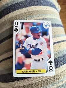 JUAN SAMUEL 1991 PLAYING CARD CO. M.L. ALL STARS #8 OF CLUBS FREE SHIP