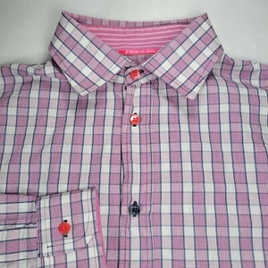 Armani Jeans Camicia Multicolore con Bottoni Taglia L Grande Polsino Infradito Designer - Foto 1 di 13
