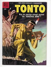 The Lone Ranger’s Companion Tonto #32, VF- condition, 1958 Dell Publishing