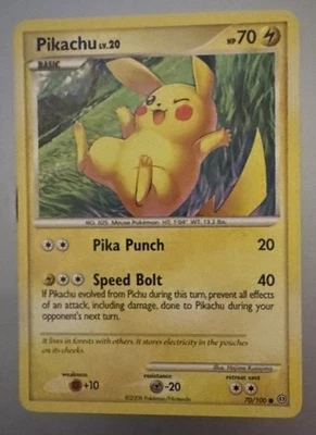 2008 Pokémon Stormfront Regular Pikachu 70/100 - Image 1 of 2