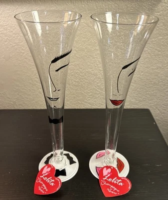 Flautas de champán Lolita pintadas a mano Mr. & Mrs recetas Foto 1 de 4