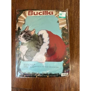 Bucilla Katze mit Hut Türstopper Kunststoff Leinwand Nadelspitze Kit 8x10,5 Zoll Neu - Bild 1 von 2