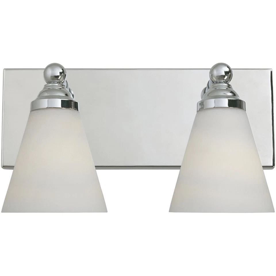 Designers Fountain 6492-CH Hudson 2 Light 14 inch Chrome Bath Bar Wall Light - Image 1 of 1