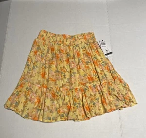 Ripcurl Yellow Floral Skirt Beachy Billabong Medium Stretchy NWT - Picture 1 of 7