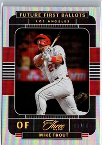 MIKE TROUT 2022 Panini Three and Two Baseball SSP FUTURE FIRST GOLD Angels 01/50 - Picture 1 of 2