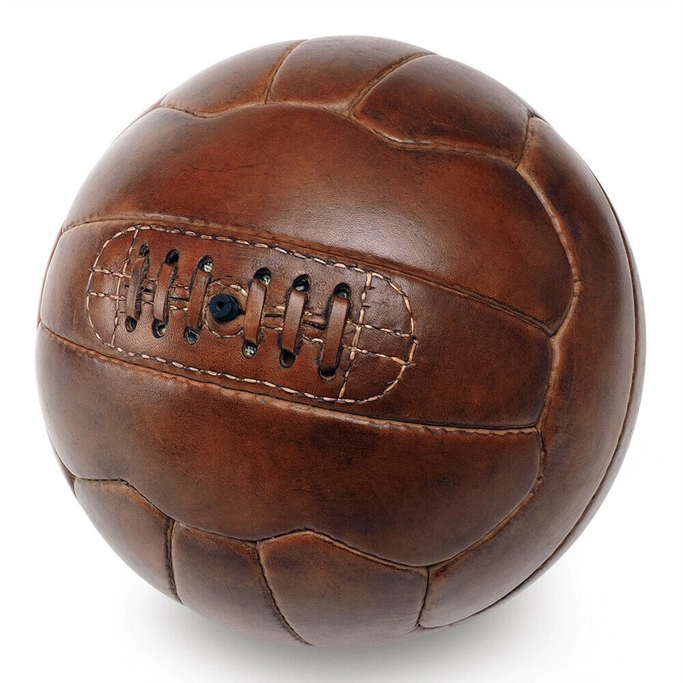 Retro Leder Fußball – Handgemacht Vintage Ball – Deko & Geschenk – 18-teilig - Bild 1 von 1