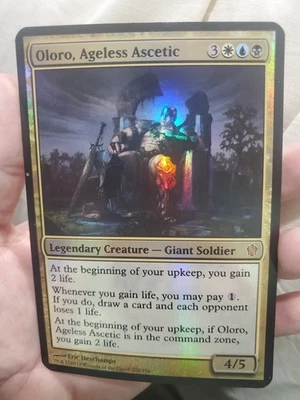 MTG OVERSIZED Oloro Ageless Ascetic Foil Holo 2013 Magic The Gathering Card - LP - Image 1 of 2