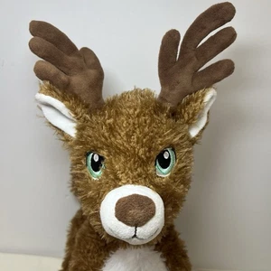 Build-a-Bear dunkelbraunes Rentier Plüschtier Stofftier ca. 18 Zoll groß grüne Augen - Bild 1 von 9