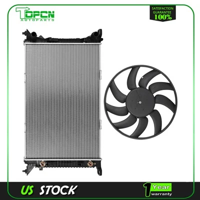 Radiator and Cooling Fan Assembly For 2010-2013 2014 Audi A5 2009-2017 Audi Q5 Foto 1 de 4