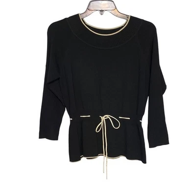 Uniforme de John Paul Richards Para Mujer Mediano Negro/Blanco Tejido Top Mangas 3/4 Foto 1 de 4