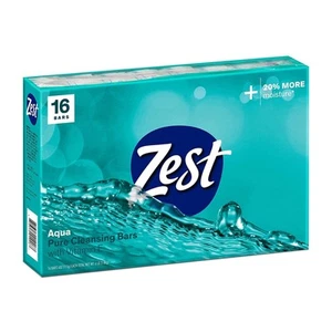 Zest Invigorating Aqua Bar Soap - 16 Bars - Refreshing Rich Lather Rinses Your - Picture 1 of 6