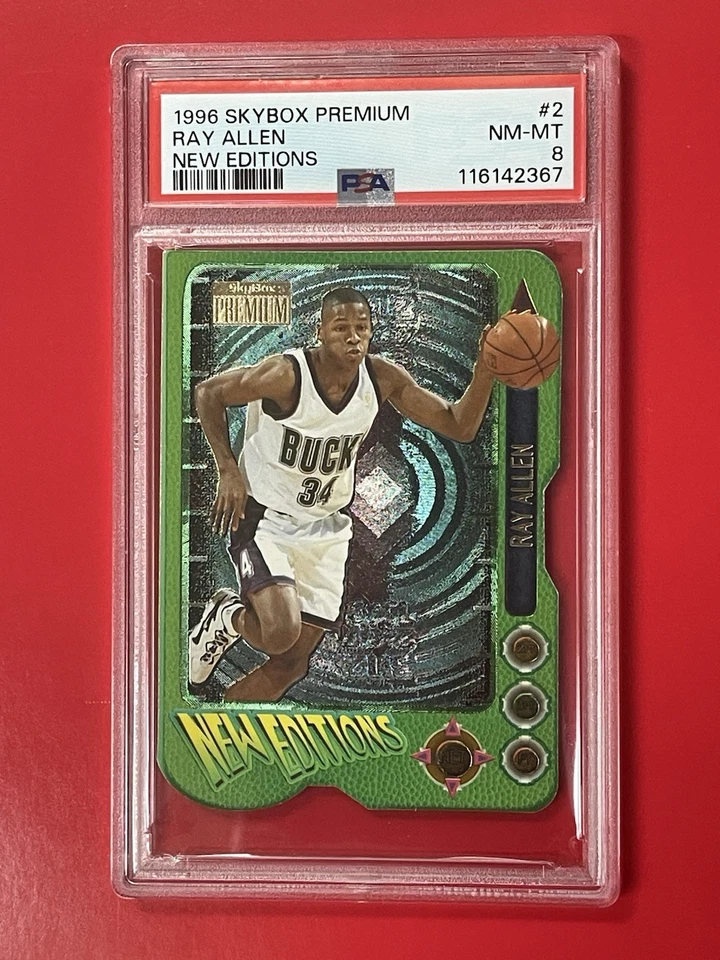 1996-97 Skybox Premium New Editions Rookie #2 Ray Allen RC SP HOF    NM-MT PSA 8 - Image 1 of 1