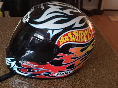 VERY COOL Shoei Troy Lee Designs Hot Wheels Graphic Motorcycle Helmet SIZE M - Image 1 of 4