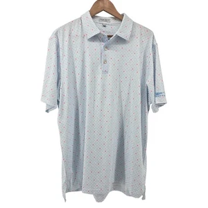 Polo golf uomo Peter Millar grande estiva comoda stampa teschio manica corta - Foto 1 di 6
