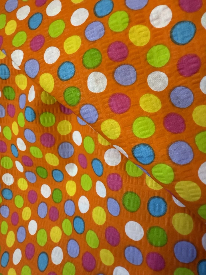 Brillante multicolor lunares Seersucker Foto 1 de 1