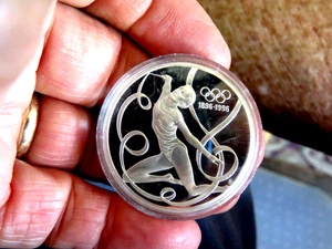 Greece 1996 1000 Drachmas Silver Proof Coin: Olympic Dancer  D13 - Picture 1 of 2