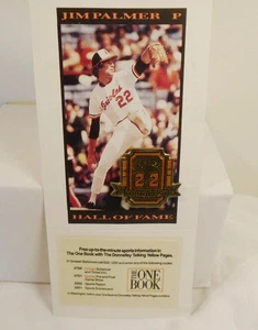 Prendedor de solapa de béisbol Jim Palmer Baltimore Orioles Salón de la Fama Pin The One Book - Imagen 1 de 3