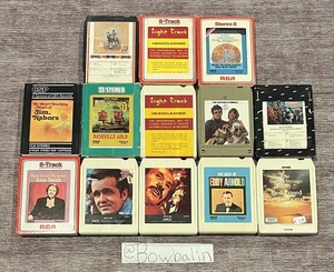 Lot Of 13 8-Track Tapes - Untested Various + Head Cleaners Quick Ship - Picture 1 of 9