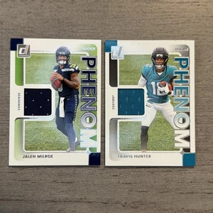 Travis Hunter & Jalen Milroe Rookie Phenom Patch LOT - 2025 Donruss (RC) - Picture 1 of 2