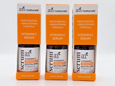 ArtNaturals Vitamina C Suero Mini .33oz Fórmula Hidratante Iluminadora Lote de 3 Foto 1 de 4