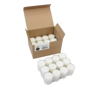 Stonebriar Bulk Confezione 48 Candele Lunghe Senza Profumo Senza Fumo Trasparente Tazza Tea Light - Foto 1 di 9