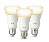 philips hue white and colour ambiance mini smart bulb e27 starter kit & google home mini chalk bundle