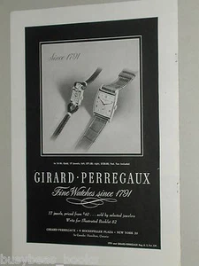 1946 Girard Perregaux Watch advertisement, square-case wristwatch - Picture 1 of 3