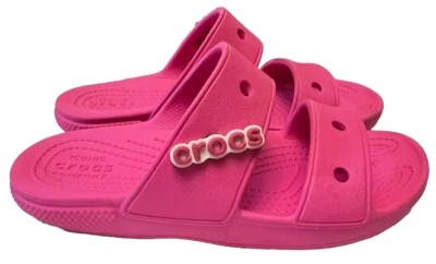 Sandalias clásicas Iconic Comfort Crocs talla juvenil W4 rosa mujer correas goma Foto 1 de 4