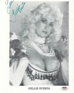 Autógrafo firmado Kellie Everts Rasa Von Werder stripper 8 x 10 foto ADN PSA - Imagen 1 de 2