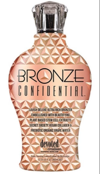 Devoted Creations BRONZE CONFIDENTIAL DHA Black Bronzer Tanning Lotion 12.25oz - Image 1 of 1