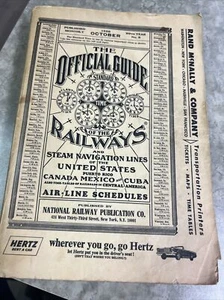 October 1966 Official Guide of the Railways Steam Navigation Airline Time Table - Picture 1 of 17