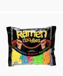 3er Pack Ramen Nudeln Stretch'em Knot'em Squish'em Stressabbau Spielzeug Schylling - Bild 1 von 3