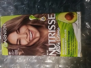 Garnier Nutrisse Nourishing Hair color Light Extra Ash Brown G-61 Ultra Creme - Picture 1 of 24