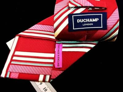 DUCHAMP USED Silk 100 % Mens Ties Tie Necktie Classic Dress Luxury Multicolor 23 - Image 1 of 2